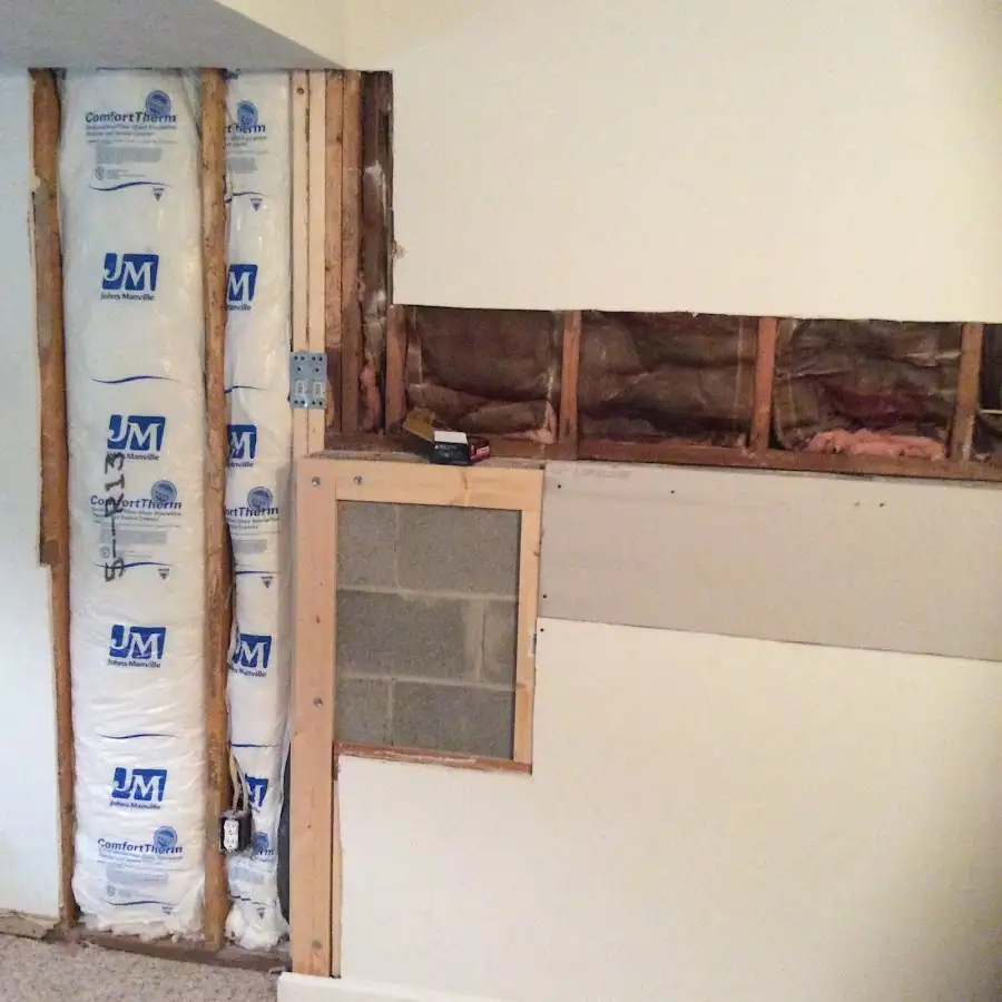 Wall insulation replacement during Contents Cleaning & Restoration in Anderson